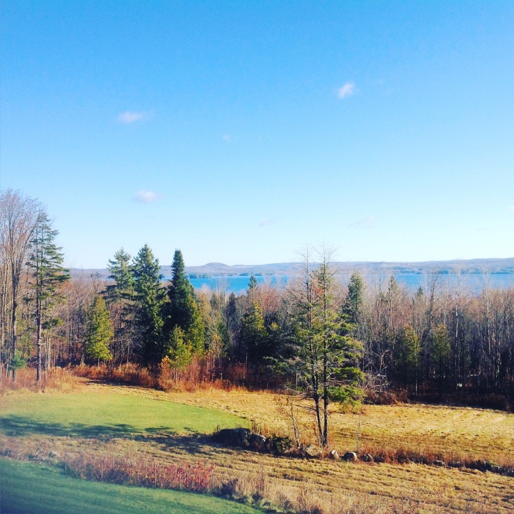 Early November view from the deck of our house sit in Newport, Vermont.