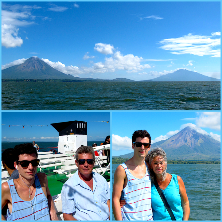 Jeremy, Nick and I on the ferry to Ometepe.